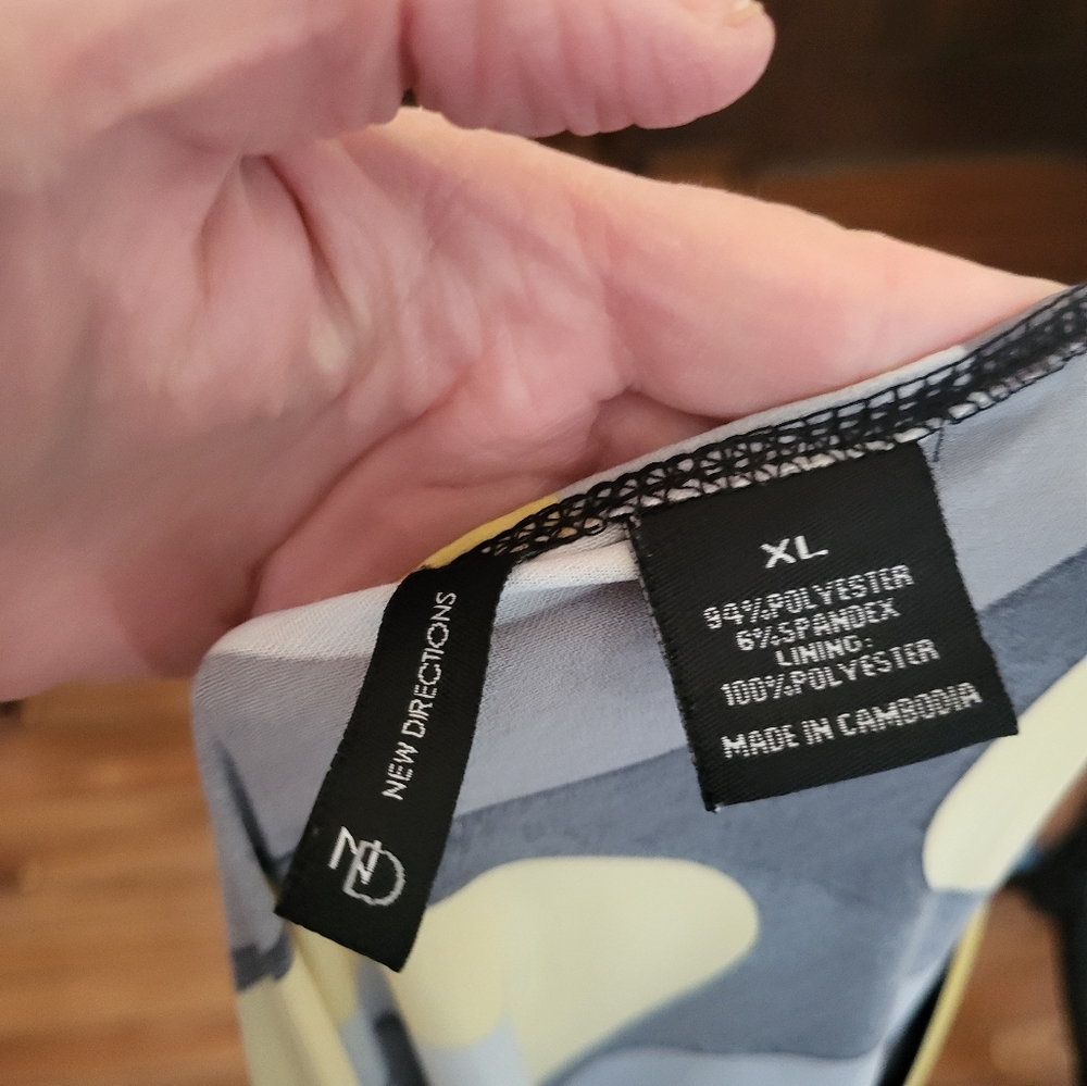 Vintage, y2k,Geometric Yellow and Gray Babydoll Silver Buckle XL Retro Twee - Picture 2 of 9